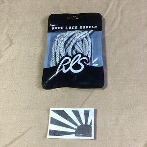 Rope Lace Supply Round Gray White 36 inch